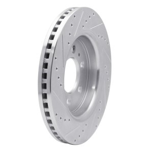 Ford F-150 Brake Rotor (1) - Front Right - R1 Concepts - Drilled & Slotted - Silver - `07-`21